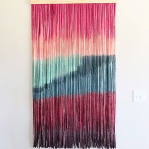 Handmade dip dyed fiber art